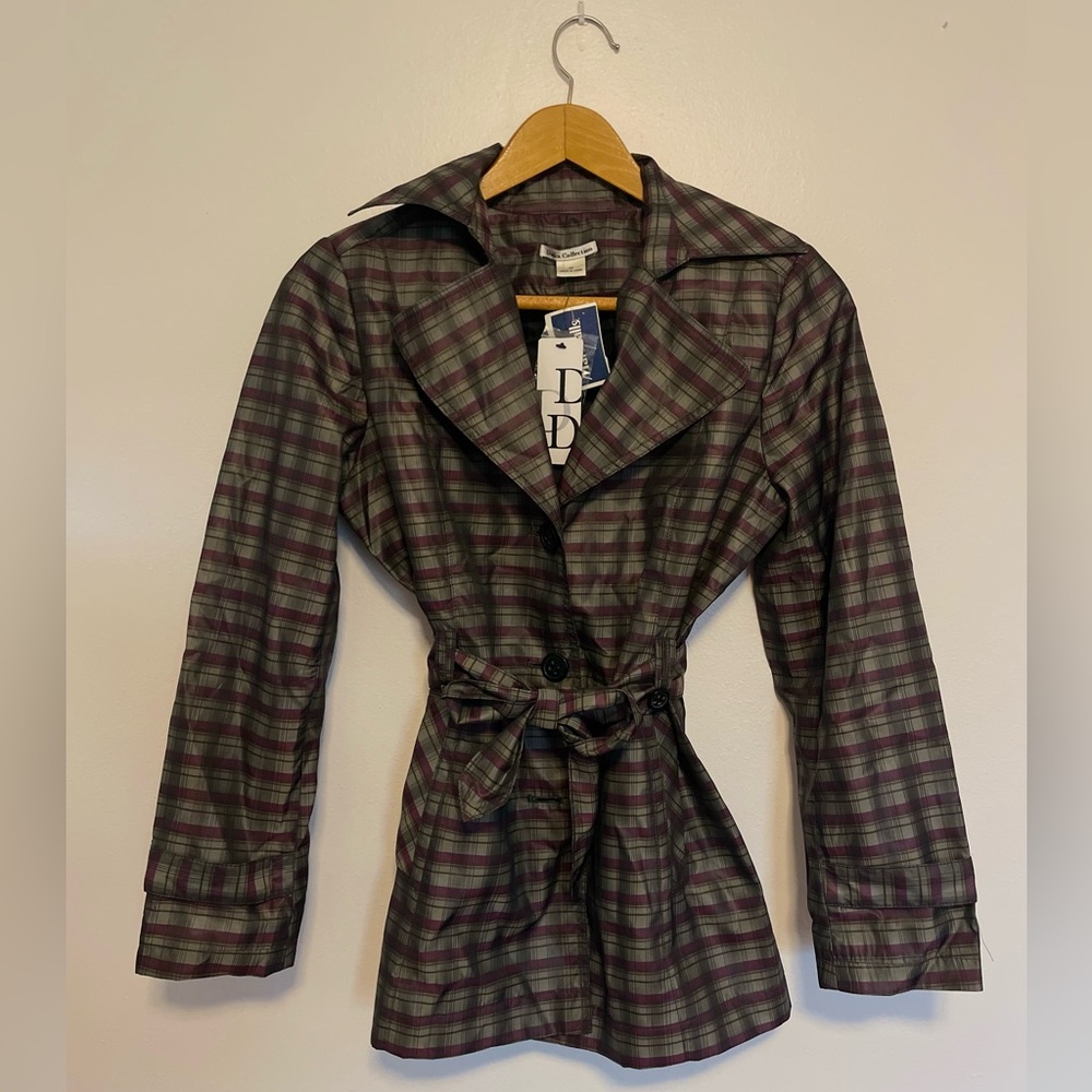 Plaid Belted Jacket